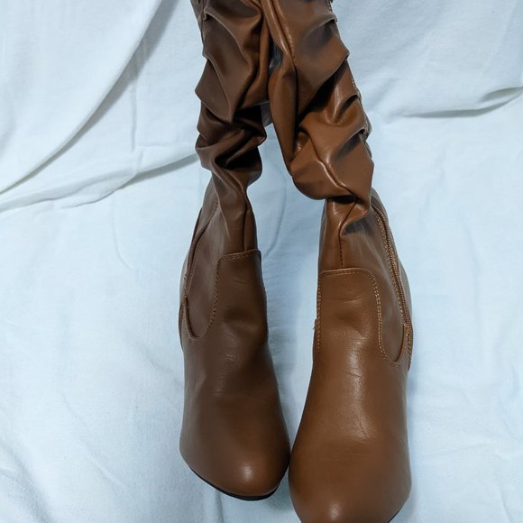 Knee High Heeled Stiletto Zip-up Boots - Picture 6 of 10